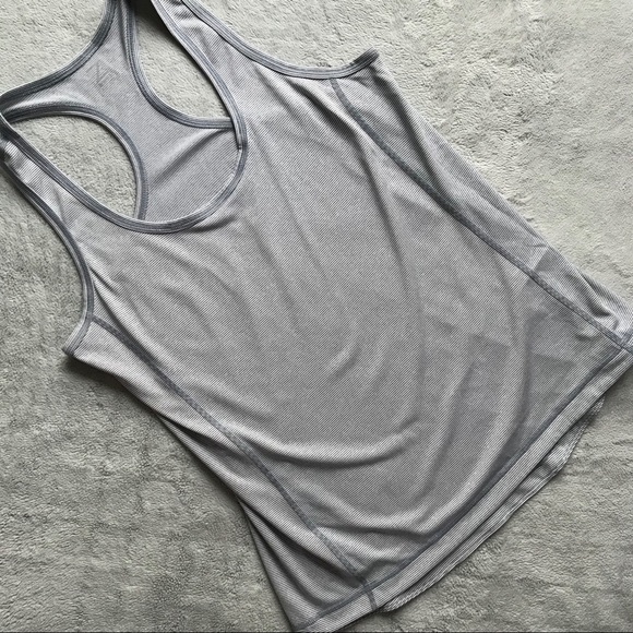 Zella Tops - Zella Stripe Racerback Athletic Tank Top Large